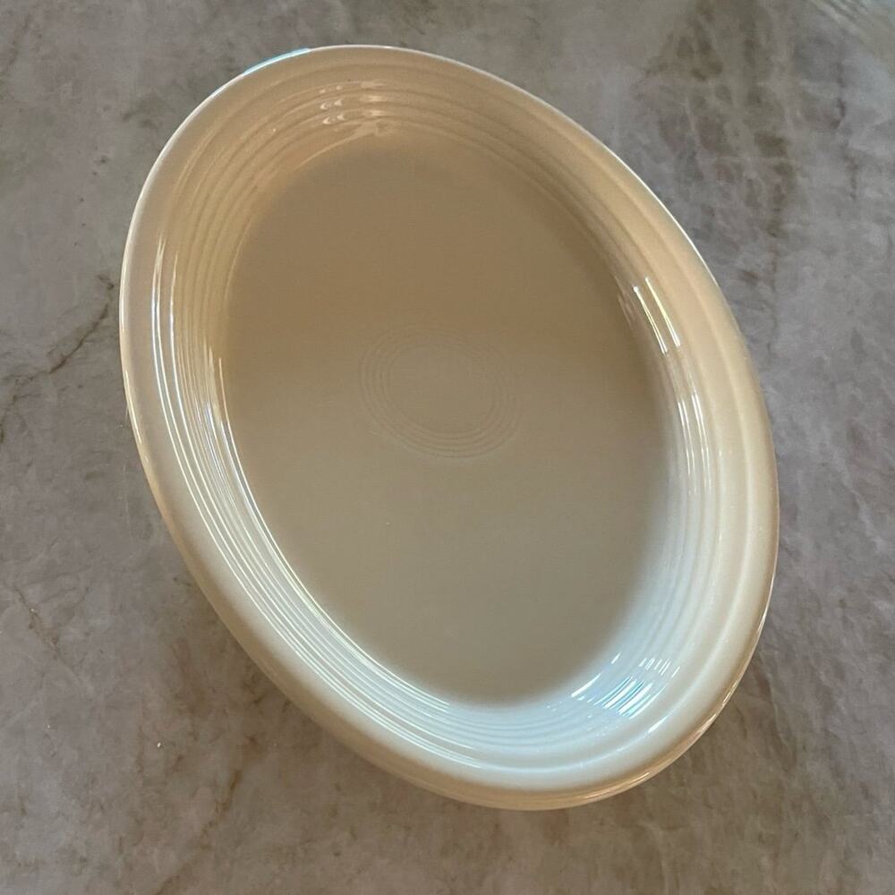 Fiesta ware ivory oval serving platter
